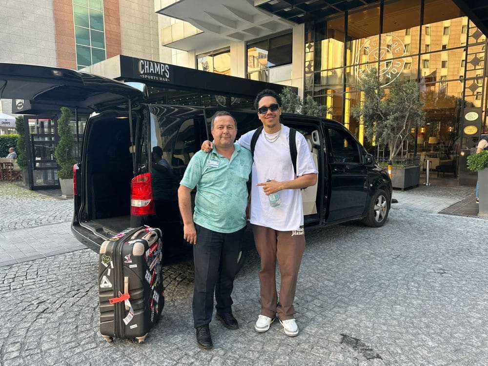 Our guests with their driver